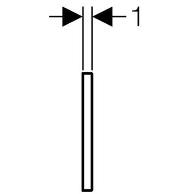 Geberit Sigma zawór elektroniczny spłukujący do pisuaru 230 V chrom szczotkowany 116.026.GH.1