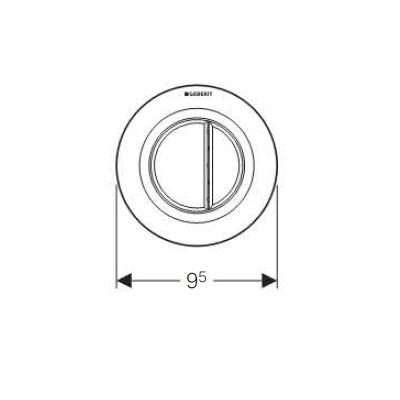 Geberit Typ01 przycisk spłukujący WC pneumatyczny biały-alpin 116.042.11.1