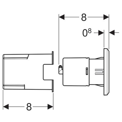 Geberit przycisk spłukujący do WC wysoki połysk/czarny 116.051.KV.1