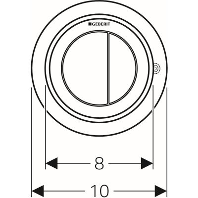 Geberit Typ10 przycisk spłukujący WC pneumatyczny ręczny biały/pozłacany 116.057.KK.1