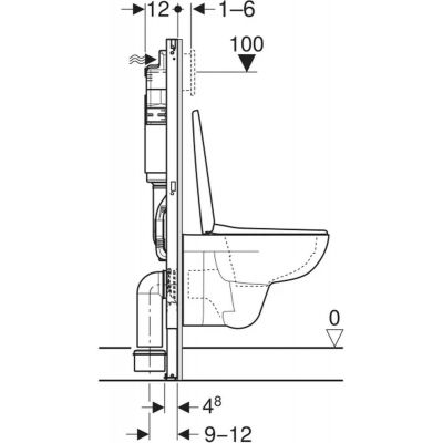 Geberit Duofix Basic Delta25 Selnova zestaw stelaż z miską, deską i przyciskiem 118.339.21.3
