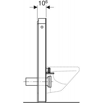 Geberit Monolith moduł sanitarny do WC wiszącego szkło lava/aluminium czarny chrom 131.021.JK.5