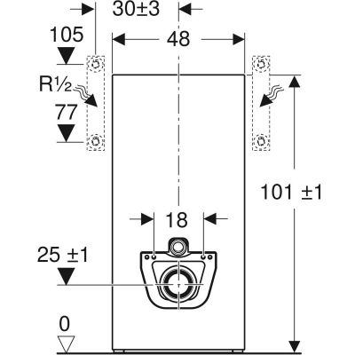 Geberit Monolith moduł sanitarny do WC wiszącego aluminium czarny chrom 131.022.00.5