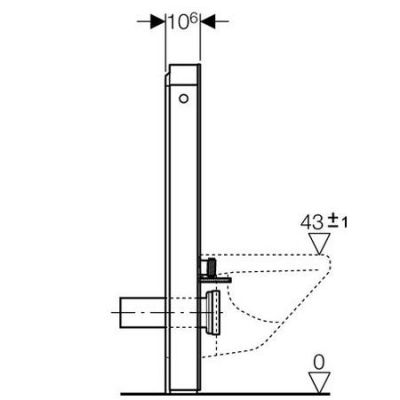 Geberit Monolith moduł sanitarny do WC wiszącego H101 szkło czarne/aluminium 131.022.SJ.1