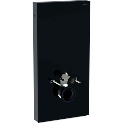 Geberit Monolith moduł sanitarny do WC wiszącego szkło czarne/aluminium czarny chrom 131.022.SJ.6
