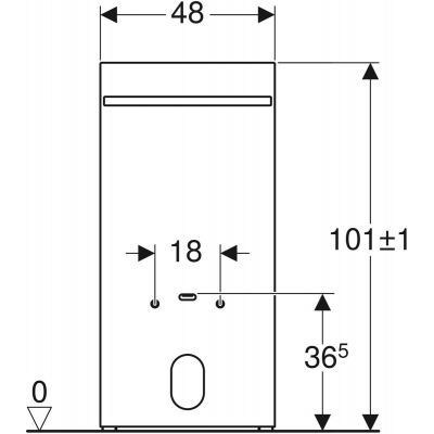 Geberit Monolith moduł sanitarny do bidetu szkło szary piasek/aluminium 131.030.JL.5