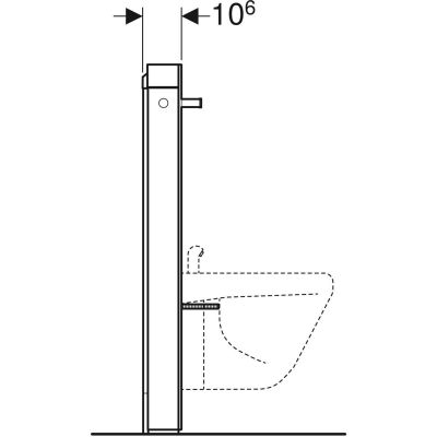 Geberit Monolith moduł sanitarny do bidetu szkło czarne/aluminium czarny chrom 131.030.SJ.6