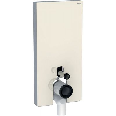 Geberit Monolith Plus moduł sanitarny do miski WC stojącej szkło szary piaskowy/aluminium 131.203.JL.5