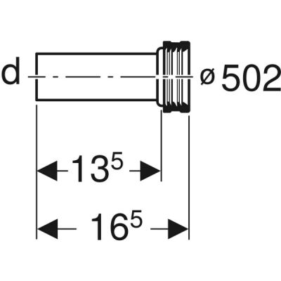 Geberit króciec odpływowy 152.608.46.1
