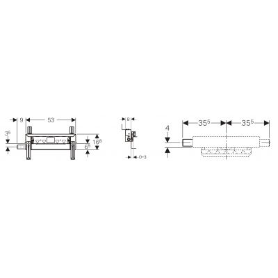 Geberit Kombofix element montażowy do natrysków z odpływem ściennym h65 H20 457.536.00.1