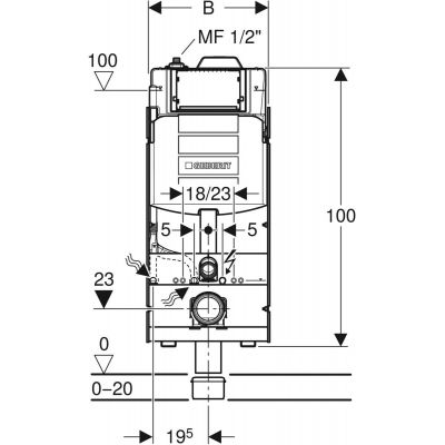 Geberit Gis stelaż podtynkowy do miski WC wiszącej Sigma 461.184.00.1