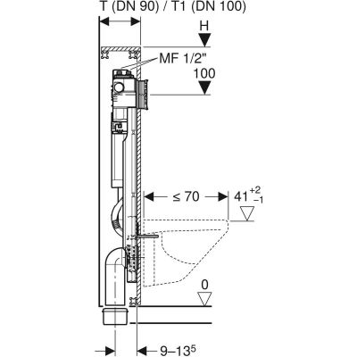 Geberit Gis stelaż podtynkowy do miski WC wiszącej Sigma 461.184.00.1