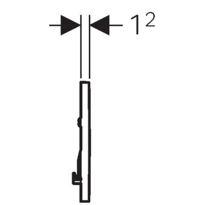 Geberit Sigma30 przycisk spłukujący chrom szczotkowany/chrom błyszczący/chrom szczotkowany 115.893.KX.1