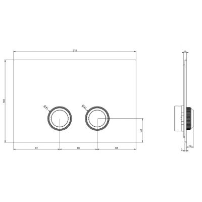 Gessi Venti20 płytka przycisku spłukującego złoty szczotkowany 54657.716