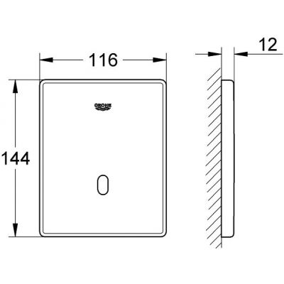 Grohe Tectron elektronika na podczerwień do pisuaru chrom 37503000