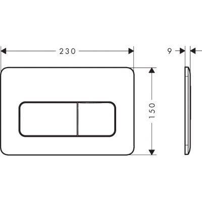 Hansgrohe iFrame Original Q przycisk spłukujący do WC chrom błyszczący 66001000