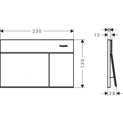 Hansgrohe Element E przycisk spłukujący do WC brąz szczotkowany 66003140