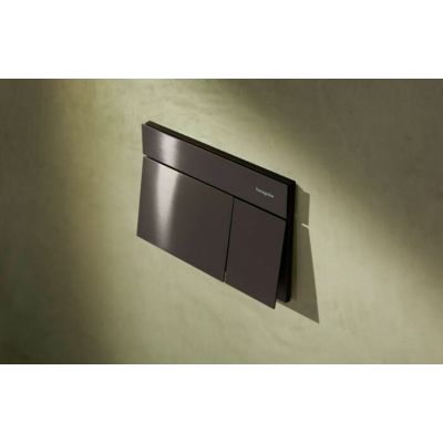 Hansgrohe Element E przycisk spłukujący do WC czarny chrom szczotkowany 66003340