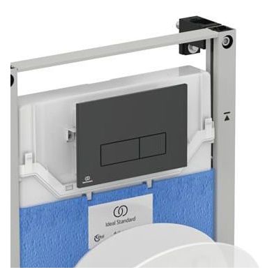 Zestaw Ideal Standard i.Life O combi-Pack miska WC z deską wolnoopadającą i stelaż podtynkowy z przyciskiem spłukującym czarnym ( E233267, T572501, R0121A6)