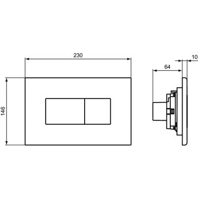 Ideal Standard Solea przycisk spłukujący chrom R0110AA