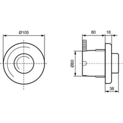 Ideal Standard Septa Pro przycisk spłukujący do WC biały R0184AC