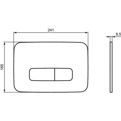 Ideal Standard Prosys przycisk spłukujący do WC szary magnetyczny R0459A5