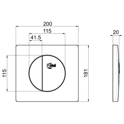 Ideal Standard przycisk spłukujący chrom W3091AA