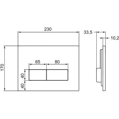 Ideal Standard przycisk spłukujący do WC chrom błyszczący W3708AA