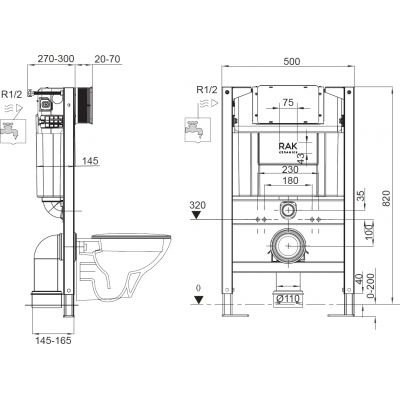 Kludi Unifix stelaż podtynkowy do miski WC wiszącej 79100