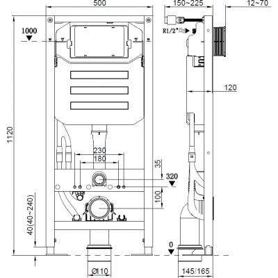 Kludi Unifix stelaż podtynkowy do miski WC wiszącej 79300