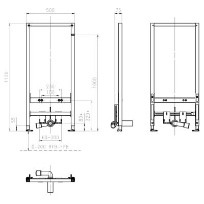 Kronenbach Plantec 2.0 stelaż podtynkowy do bidetu KB1124441904