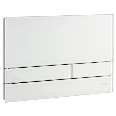 Kronenbach Plantec 2.0 Cube 60 przycisk spłukujący do WC szkło białe/chrom mat KB1126031904