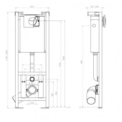 Stelaż podtynkowy do WC Koło 99066-000