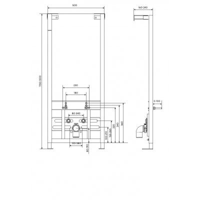 Stelaż do bidetu Koło Technic 99090