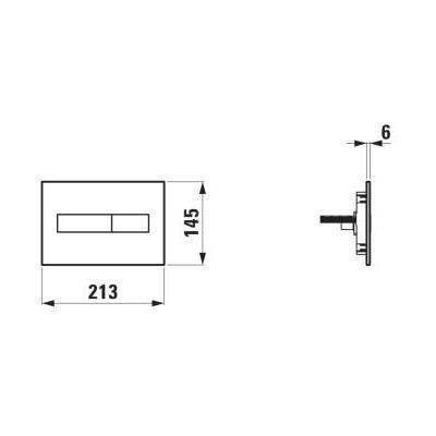 Laufen Ineo przycisk spłukujący do WC czarny H9001117160001