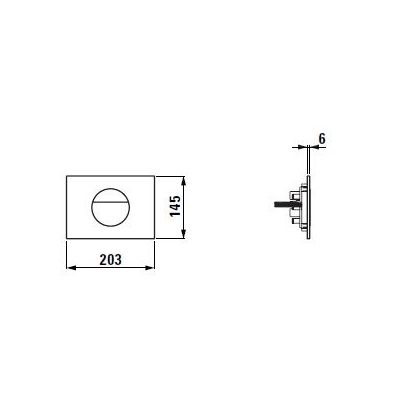 Laufen Ineo przycisk spłukujący do WC chrom błyszczący H9001120040001