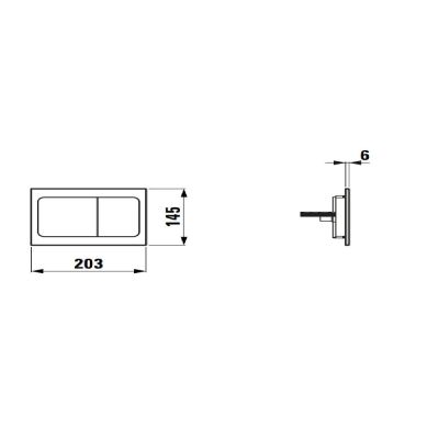 Laufen Ineo Air przycisk spłukujący do WC czarny mat H9001137160001