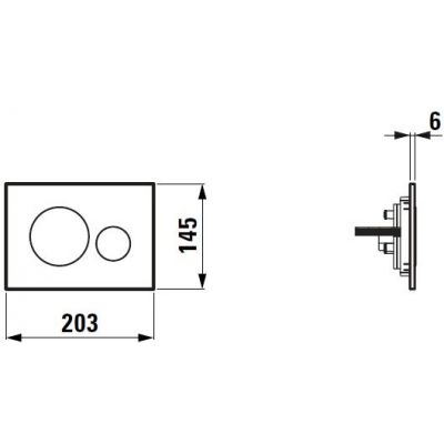 Laufen Ineo Moon przycisk spłukujący do WC chrom błyszczący H9001140040001