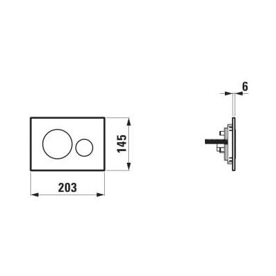 Laufen Ineo Moon przycisk spłukujący do WC czarny H9001147160001
