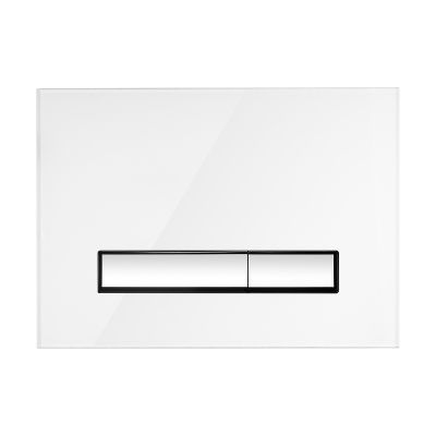 Oltens Torne przycisk spłukujący do WC szklany biały/chrom 57200010