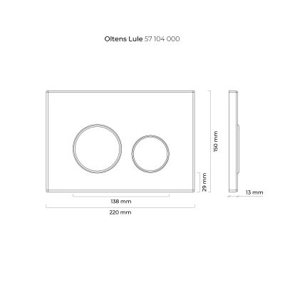 Oltens Lule przycisk spłukujący do WC biały/chrom/biały 57104000