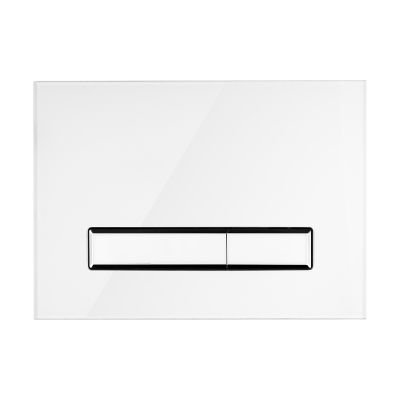 Oltens Triberg stelaż podtynkowy do WC z przyciskiem spłukującym szklanym Torne chrom/biały (50001000, 57200000, 49301000)