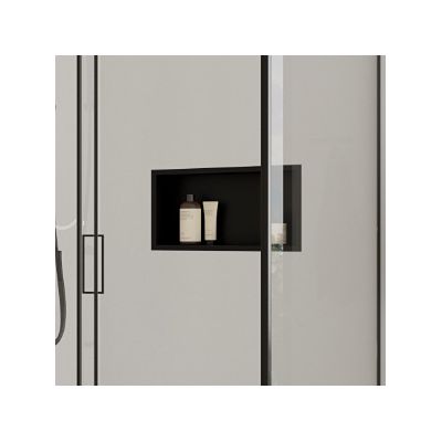 Oltens Grotta półka wnękowa 60 cm czarna 97001300