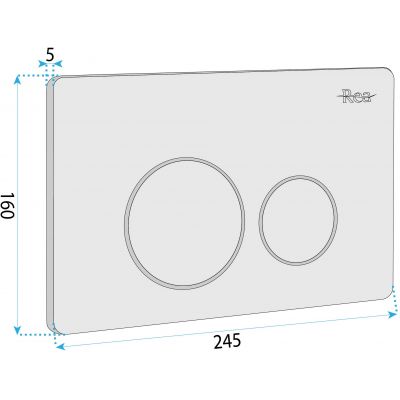 Rea przycisk spłukujący do WC złoty REA-E9563