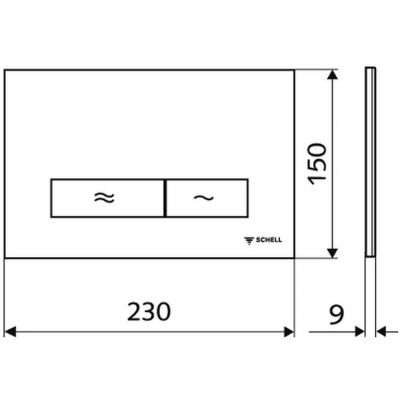 Schell Montus Konkav przycisk spłukujący do WC 031220699