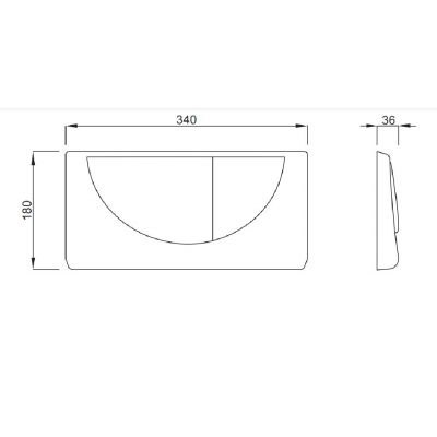 Schwab Viva przycisk spłukujący do WC chrom mat 227602