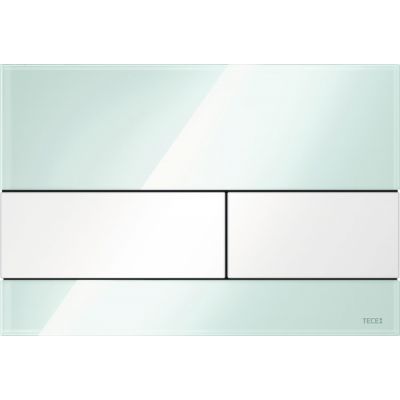 Tece Square przycisk spłukujący do WC szkło zielone/biały 9.240.803