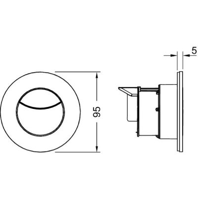 Tece Flushpoint przycisk spłukujący do WC chrom mat 9240983