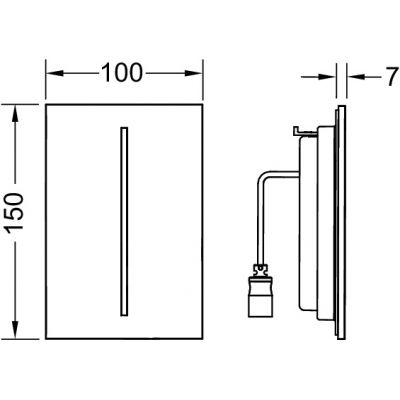 Tece Filo mechanizm spłukujący elektroniczny do pisuaru czarny połysk 9242065