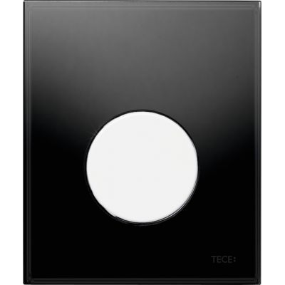 Tece Loop przycisk spłukujący do pisuaru szkło czarne/biały 9.242.654